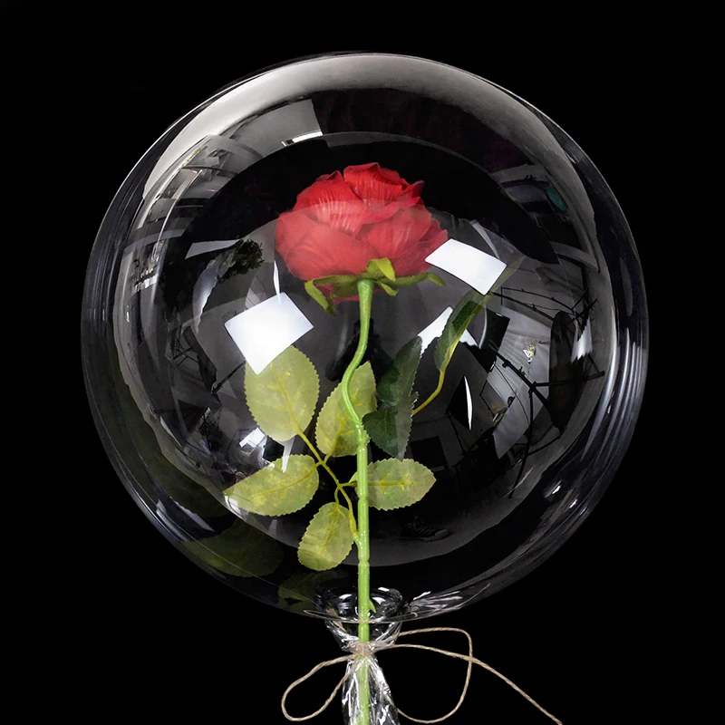 3/5 Stück 30 Zoll breite Hals transparente Bobo Ballons Snacks Blumenballon Blumenstrauß Geburtstagsfeier Valentinstag Hochzeitsgeschenk