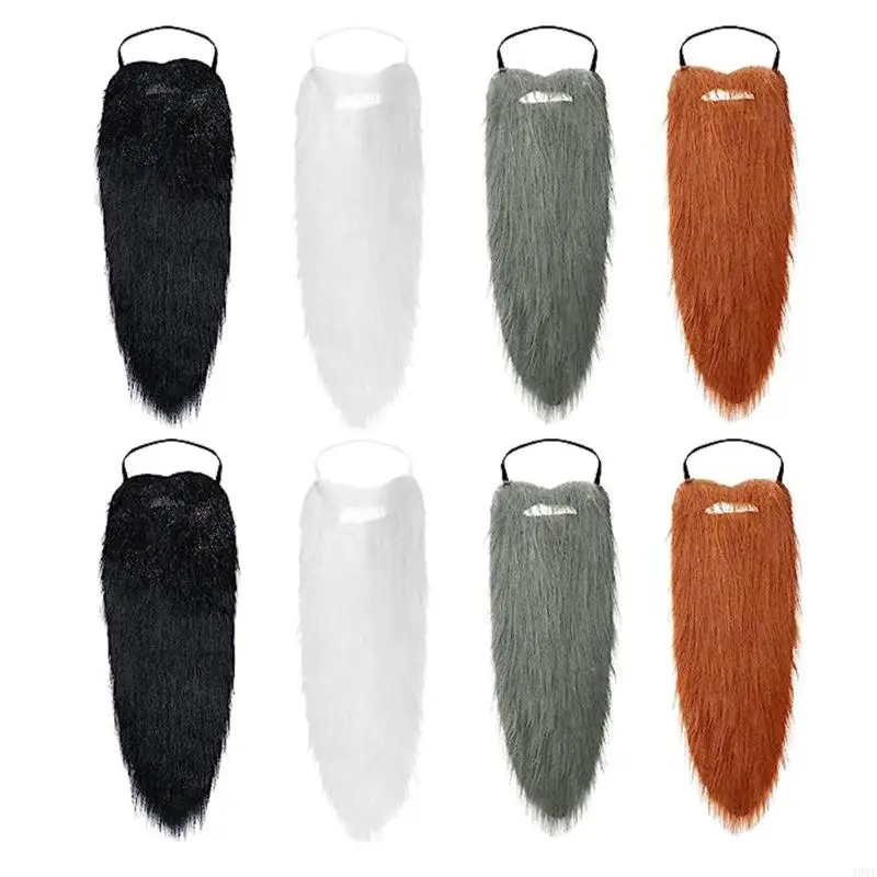 

49MF 8Pcs Fake Beard Costume Halloween Mustache Costume Cosplay Costume Beard Festival Party Supplies for Kids Adults Gift