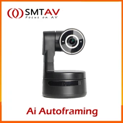 AI Function 4K PTZ Webcam with Mics Camera 3X Digital Zoom Auto Track Focus for Youtube Living Stream Online Meet Video Camera