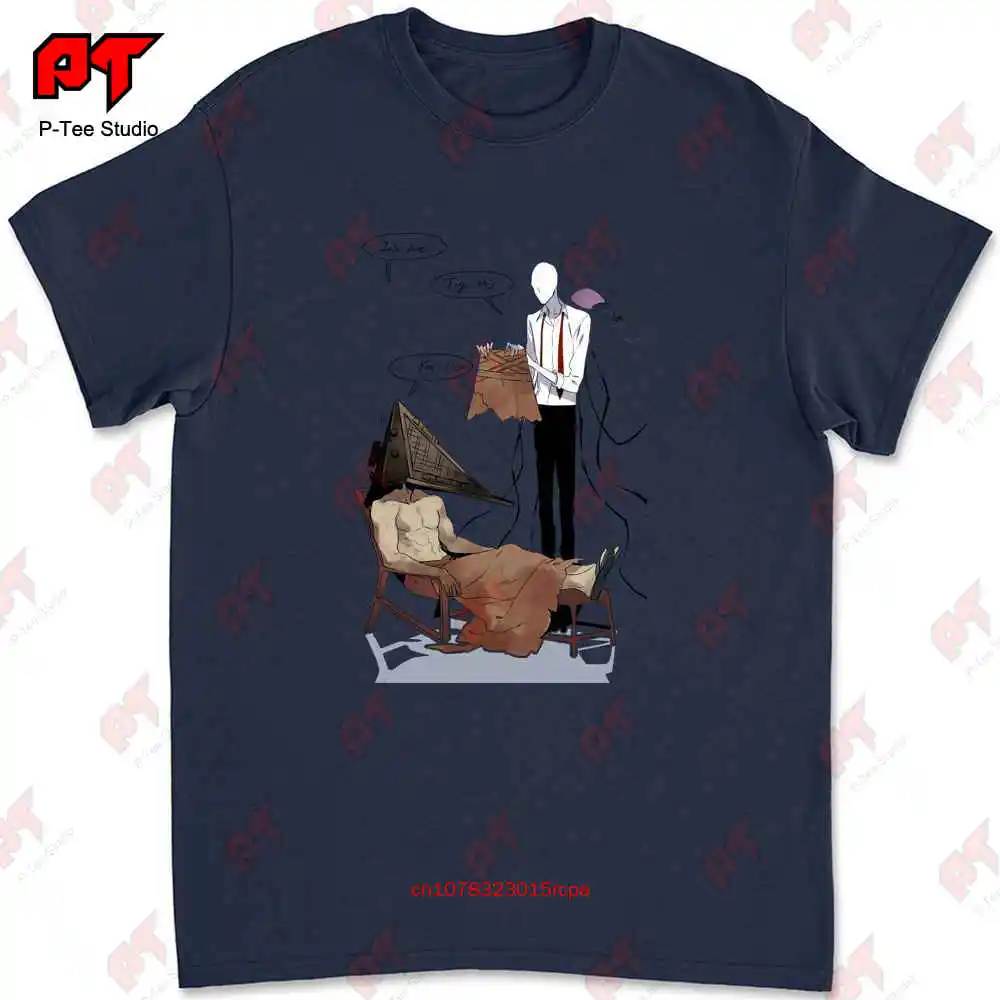 Slender Man Try It Skirt Pyramid Head Silent Hill Horror Game T-shirt WPWD