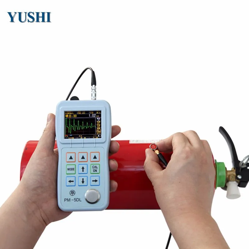 yushi ndt portable ultrasound metal thickness gauge thru thin paint coating