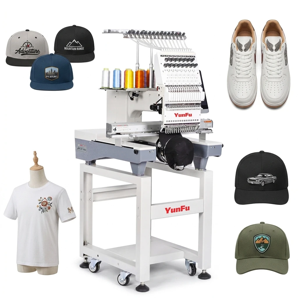 Easy Operation Automatic Computerized Single Head 15 Needle Embroidery Machine Cap Embroidery Home Studio Commercial Endurable