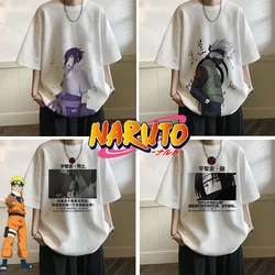 Naruto Sasuke Clothes T-shirts Fashion Summer Student Loose Version White Shirt Top Print Leisure Short Sleeved Birthday Gift