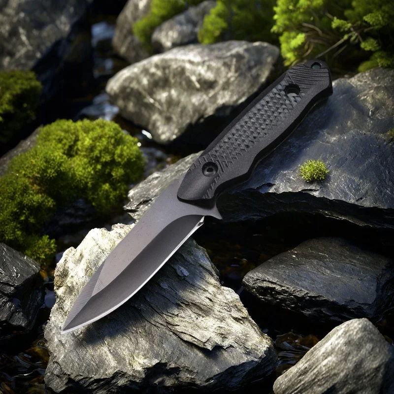 

5CR13MOV Full Tang Knife with ABS Plastic Handle Fixed Blade Knife High Hardness Knife Wilderness Knife Outdoor Straight Knife