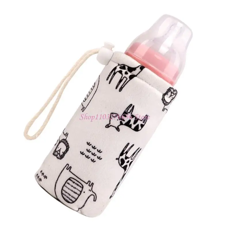 R6FD Baby Feeding Bottle Holder Portable Baby Bottle Bag Milk Bottle Warmer Insulation Bag Keep Milk Warm Bottle Thermal Bag