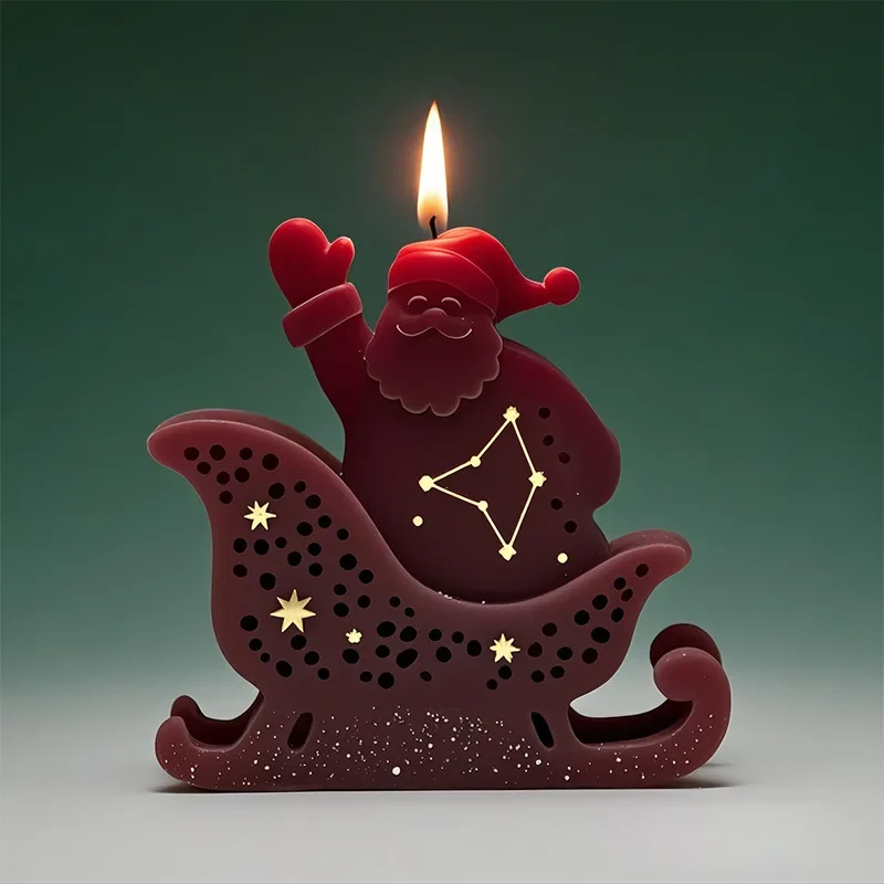 

VERIDIAN 3d Santa Claus Silicone Molds Christmas DIY Diffuser Plaster Epoxy Resin Molds Candle Molds for Candle Making Supplies
