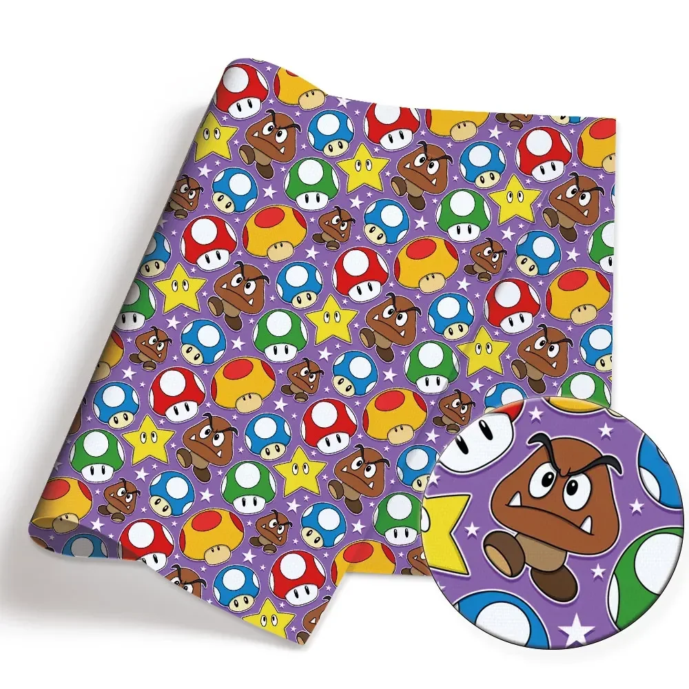 Mario game Fabric140*50cm Handmade Sewing Patchwork Quilting Baby Dress Home Sheet Printed Fabric Fabric Sewing Kids