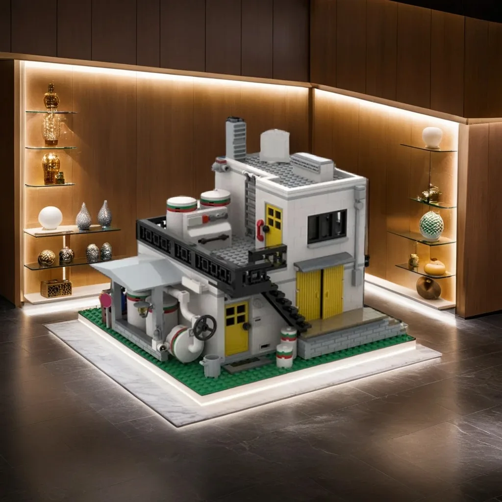 780 قطعة MOC أوكتان كيمي فابريك مدينة سلسلة المشهد الصناعي أبراج وأنابيب نموذج لتقوم بها بنفسك اللبنات لعبة هدية #1