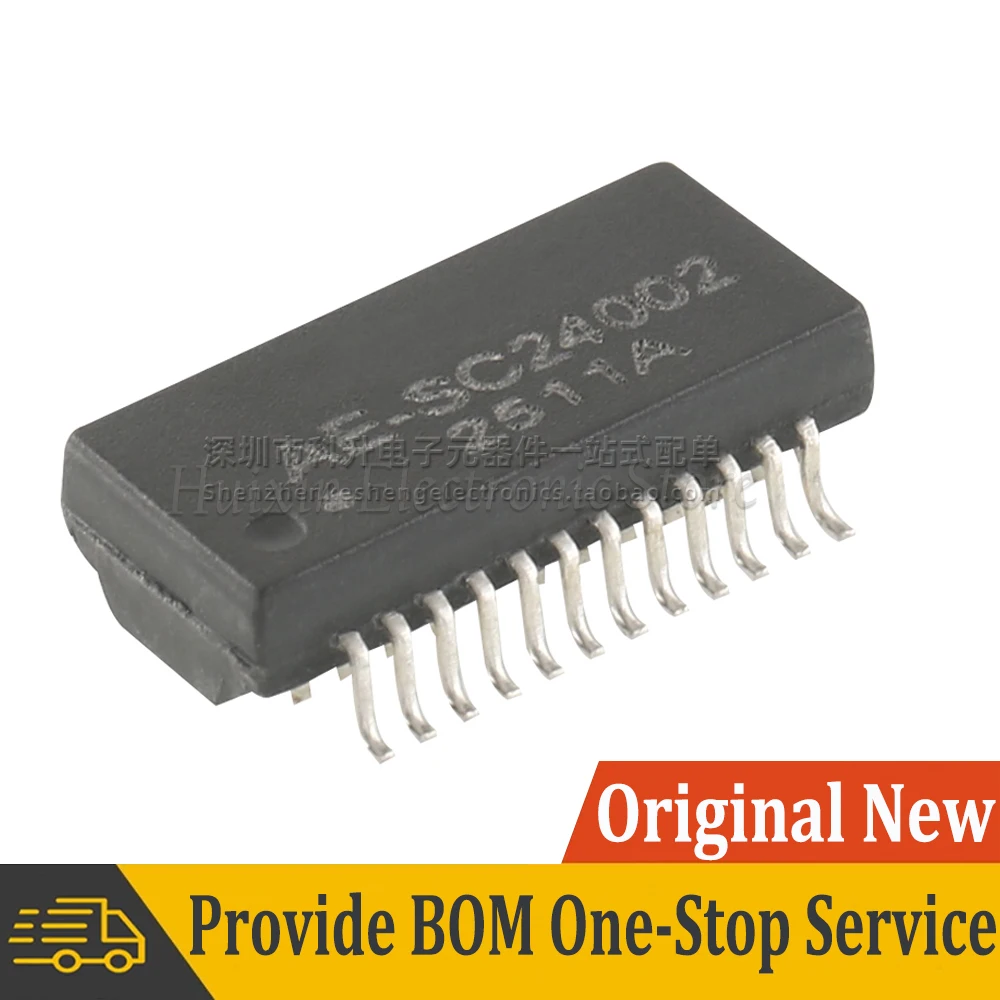 2pcs AE-SC24002 AE SC24002 SMD SOP-24 10 100 1000 Base Single Port Transformer Module Internet Isolation Isolator Filter