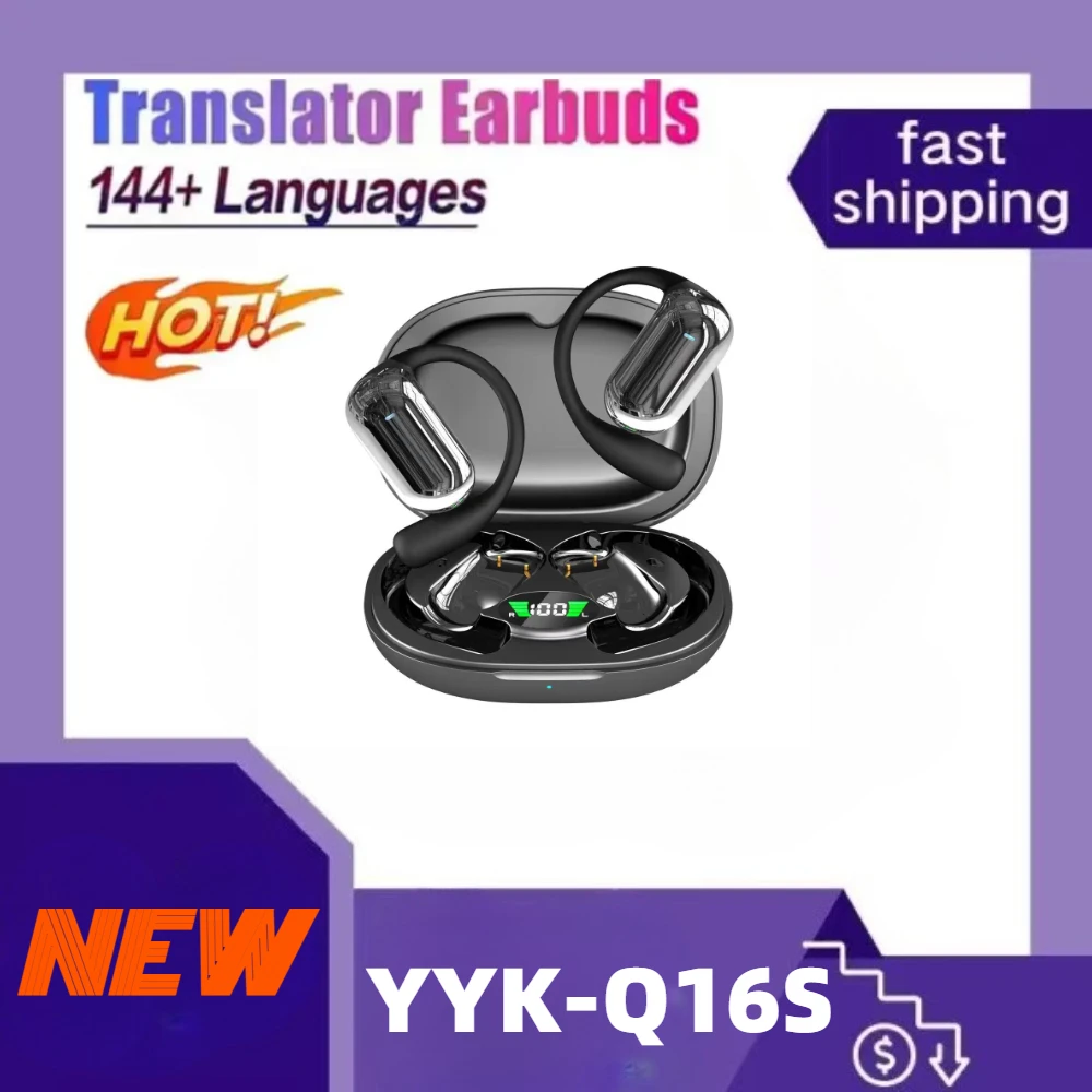 YYK-Q16S AI Translation Earbuds with Ear Hook Translator