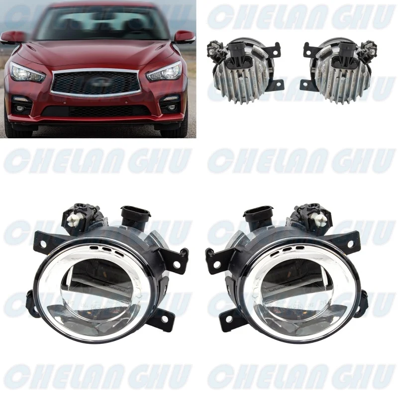 

For Infiniti Q50 QX50 Q70 2015 2016 Car accessories 1 Pair Front Bumper Fog Lights Lamp 19-6083-00-1 19-6084-00-1