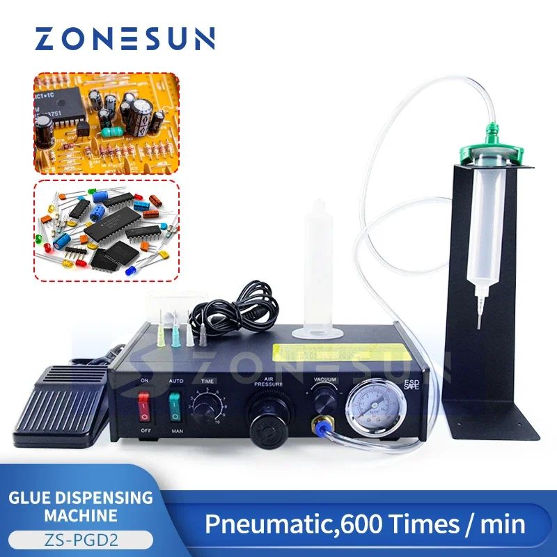 

ZONESUN ZS-PGD2 Pneumatic Glue Pneumatic Dispensing Machine Adhesive Dispenser