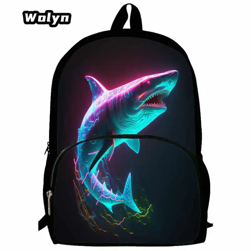 Mochila Shark Pattern Backpack for Children Grade1-3,School Bags for Boys Girls ,Durable & Light Weight Child Studen Bookbags