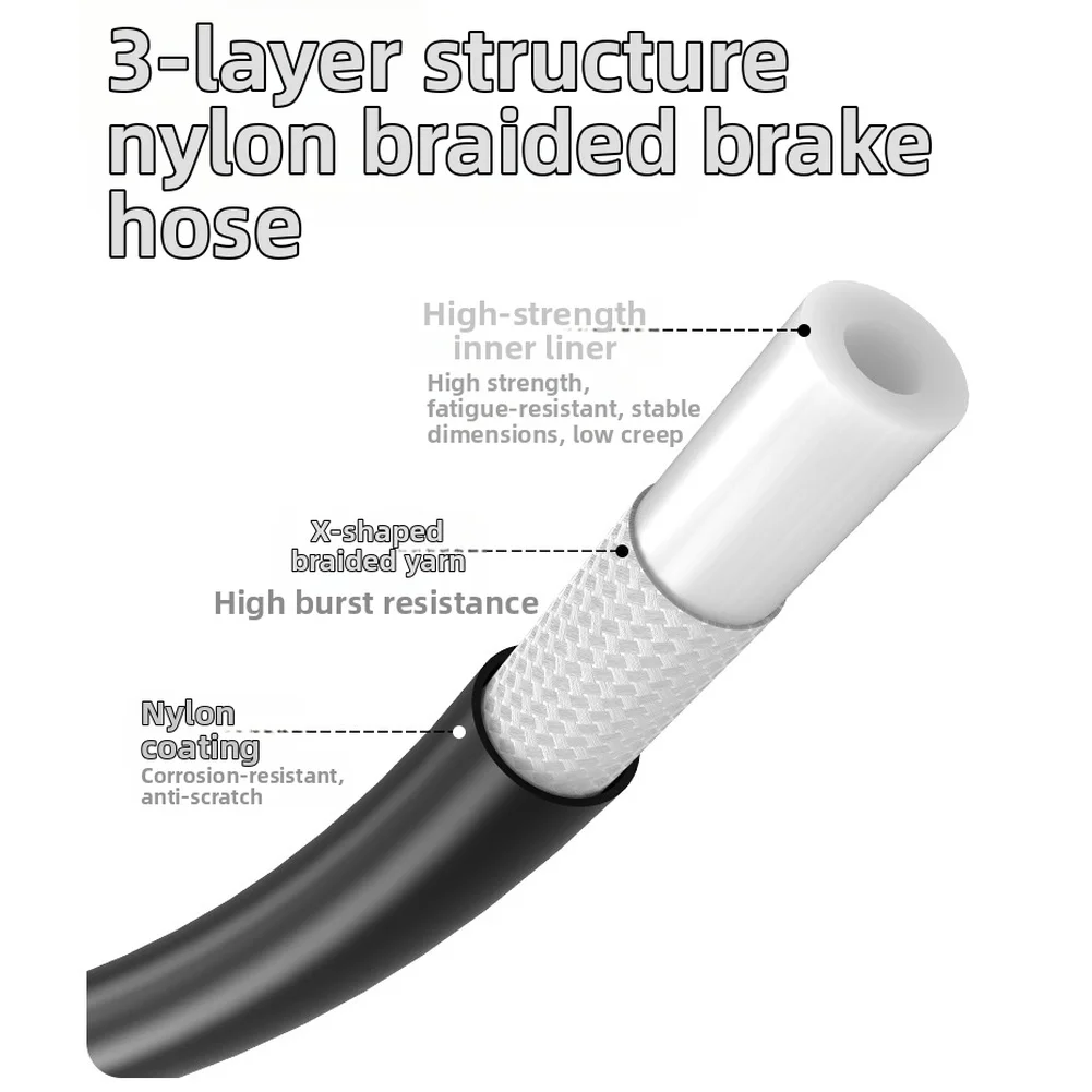 

For Mountain Bike Road Bike Hydraulic Disc Brake Hose 30 Meter Length 54 Millimeter Outer Diameter Nylon Coated