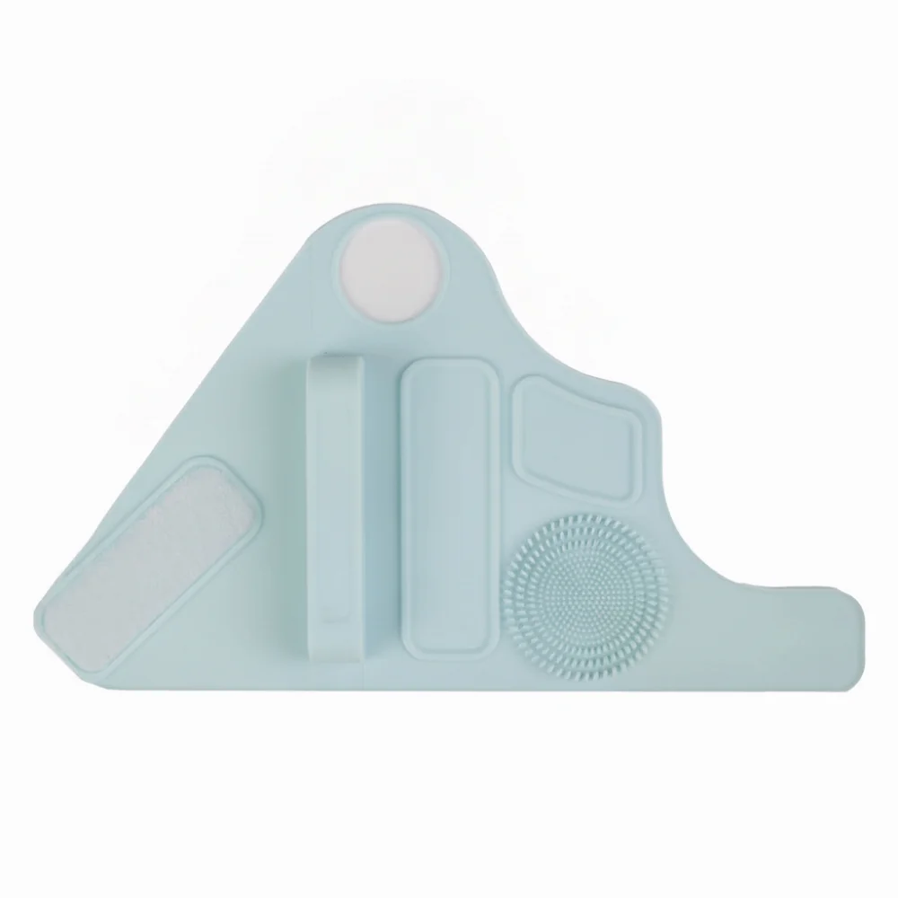 Soft Silicone Makeup Palette Mixer Textured Surface Adjustable Strap Makeup Brush Holder Portable Compact Silicone Makeup Pad
