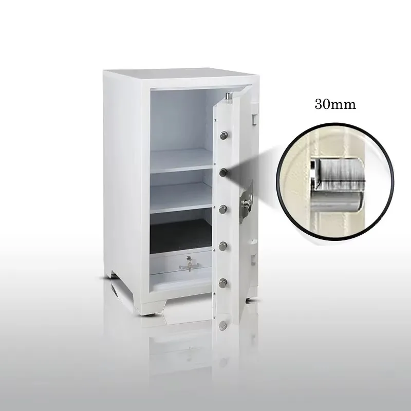 صندوق إيداع آمن مقاوم للحريق ومضاد للسرقة مع قفل بصمة الإصبع مادة فولاذية لاستخدام تخزين المنزل والمكتب والفنادق