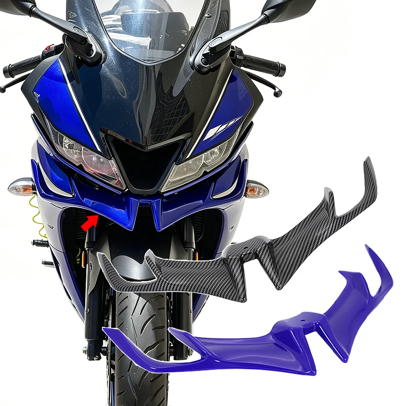 Front Fairing Beak Fixed Wing Aerodynamic Protective Cover For YAMAHA R15 V3 2017 2018 2019 2020 2021 Motorcycle Accessories