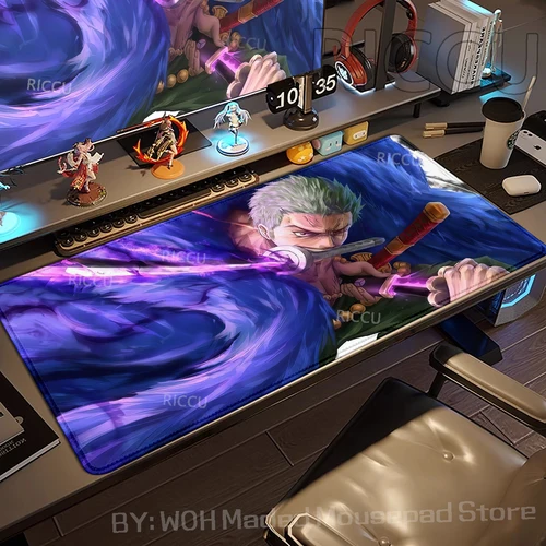 Alfombrilla de ratón de una pieza de Manga de Anime Robin Luffy Zoro Sanji Nami Law, alfombrilla para teclado de ordenador, accesorios para juegos, alfombrilla de escritorio XXL