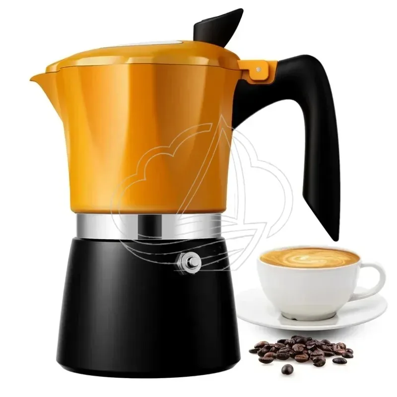 Mocha Pot Italian Extraction Hand Brew Coffee Pot Classic Aluminum Stovetop Coffee Maker Cuban Cafe Brewing Machine Home Office