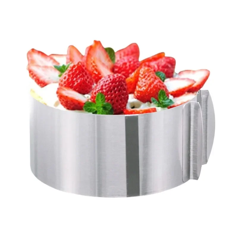 430 Stainless Steel 6-30cm Telescopic Mousse Ring Rustproof With Scale 6-15cm Heightened Baking Cake Ring For Families Baking