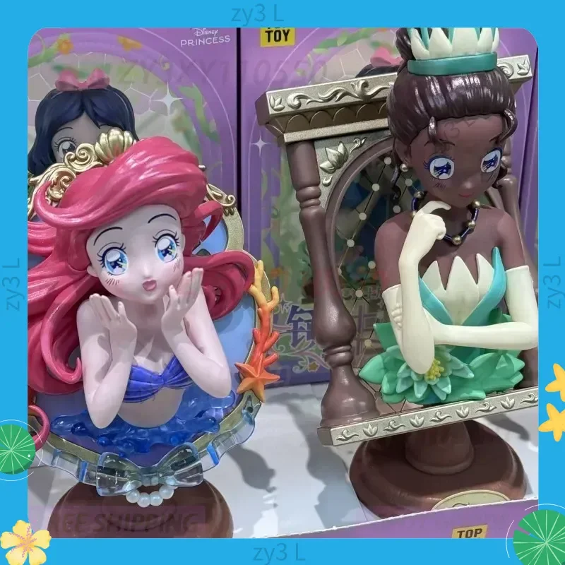 

Зеркальная секретная серия принцессы 2025 года, слепая коробка, загадочная Ариэль, Золушка Аврора, Белоснежка, Жасмин, модель, гаражный комплект, игрушки для кукол