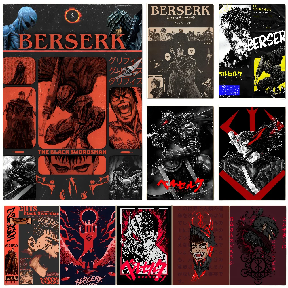 B-berserk Poster Poster Paper Print Home Living Room Bedroom Entrance Bar Restaurant Cafe Art Painting Decoration