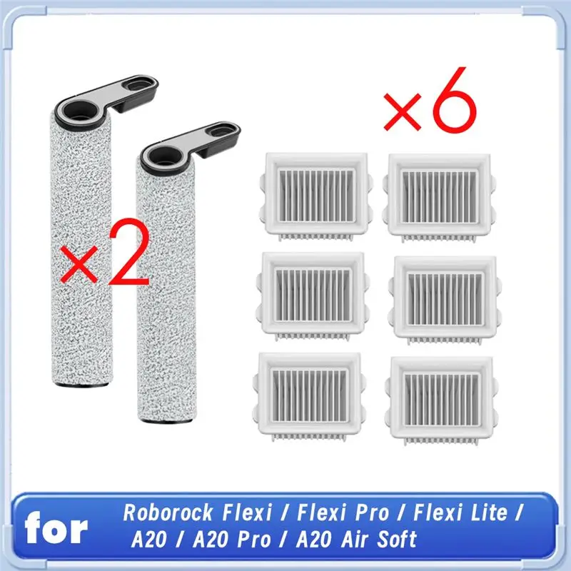 Y50A-For Roborock Flexi / Flexi Pro / Flexi Lite / A20 / A20 Pro / A20 Air Soft Wet Dry Vacuum Cleaner Roller Brush Filter