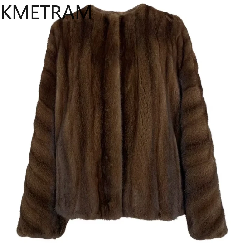 Natural Whole Mink Fur Jacket Womans Clothing Luxury Short Fur Coat Women High Quality Jackets for Winter Fourrures Femmes 2024