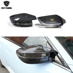 M3 M4 Real Carbon Fiber Side Door Mirror Cover For BMW M2 G87 M3 G80 G82 Competition Add on type Sticker LHD only 2021-25