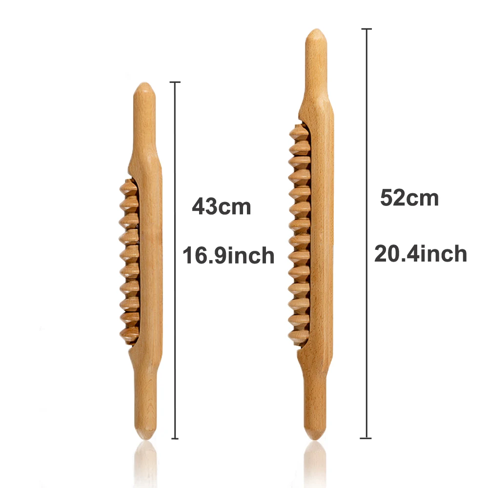 Body Wood Therapy Massage Tools Roller Stick for Relief Gua Sha Anti Cellulite Lymphatic Drainage Wood Therapy Body Sculpting