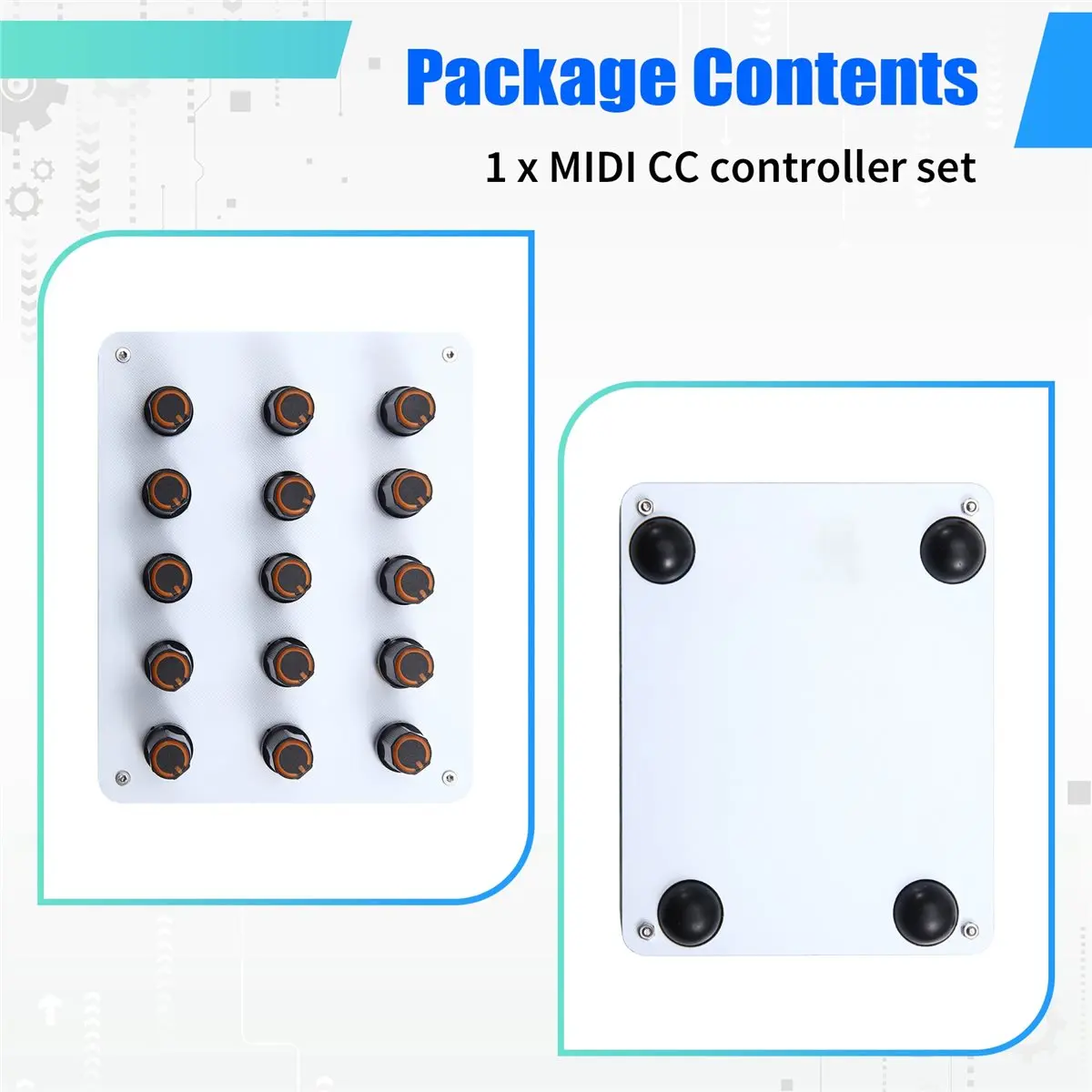 A50U 15 Knob Knobs, Custom CC Information Volume, USB-C Interface, Music Host Software, MIDI Controller