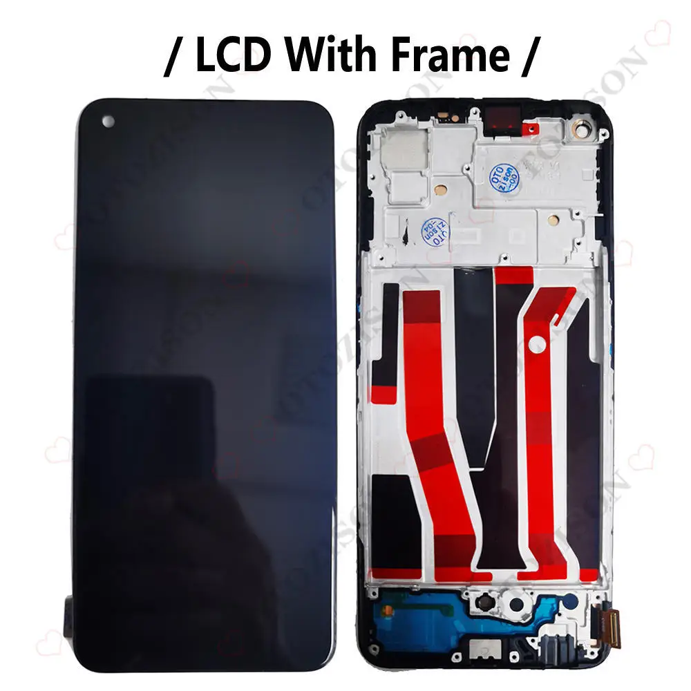 Incell CPH2211 LCD With Frame For OPPO Reno5 Z Display Reno 5Z LCD 4G 5G Screen Touch Sensor Digitizer Assembly Replacement