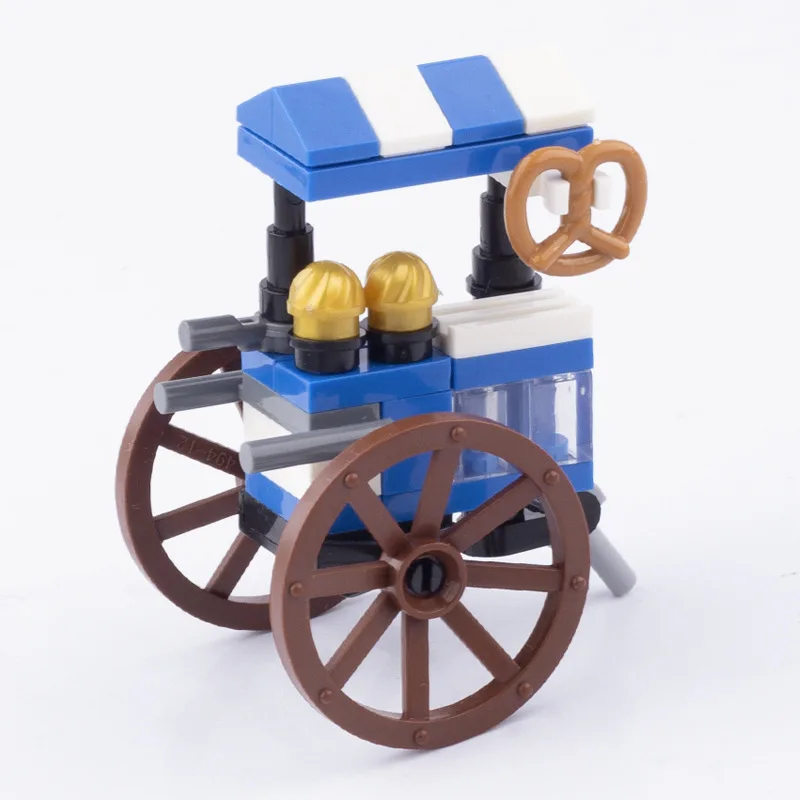 MOC City Series Scene Building Blocks Flower Shop Garden white poplar Men\'s restroom DIY Kids Toys Park Bench Street Lamp Toys