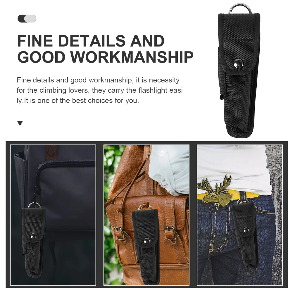 

2Pcs Flashlight Pouch Nylon Durable Portable Flashlight Bag Multi-Function Outdoor Camping Accessory Camping Accessory