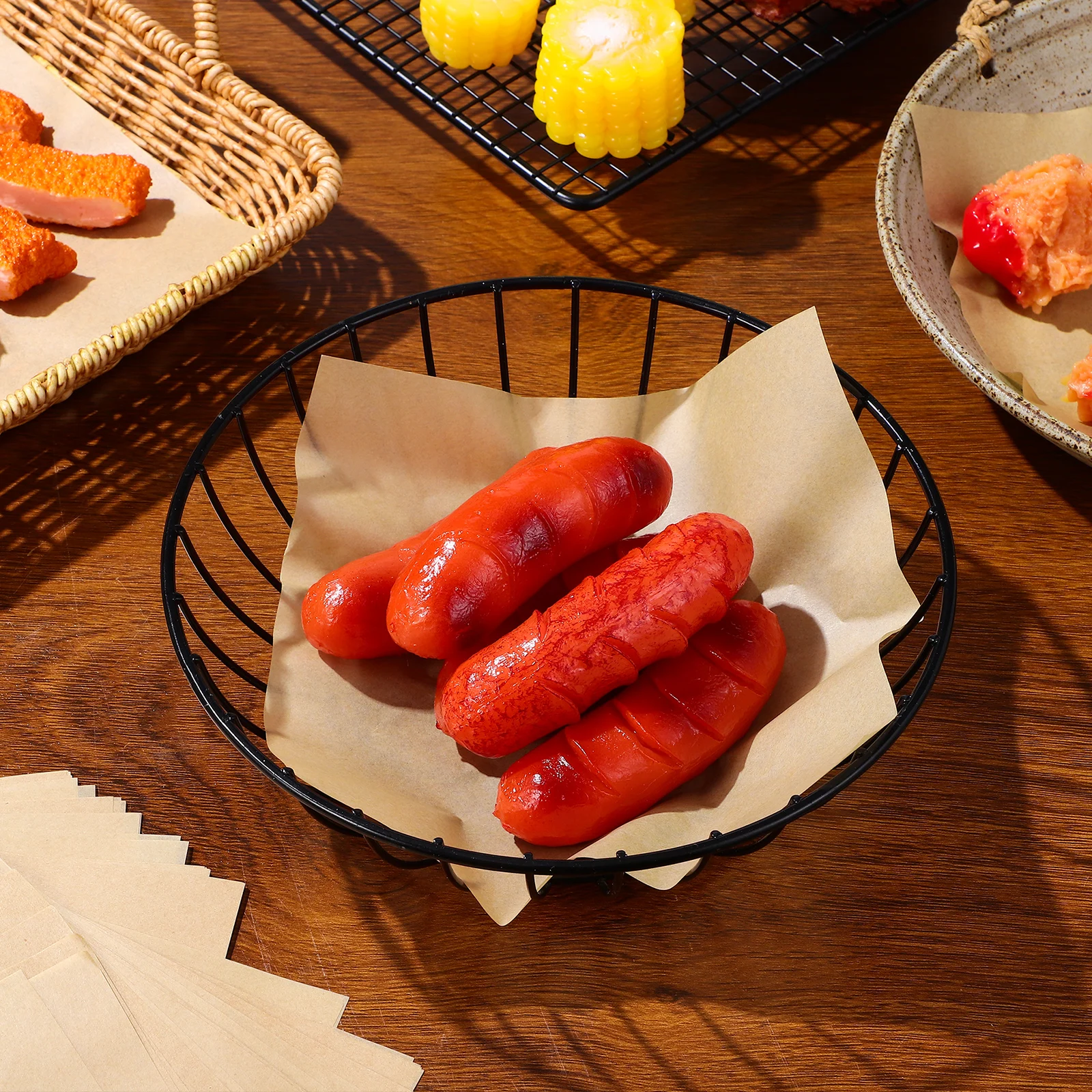 

Greaseproof Paper Sheets Non-Stick Food Wrapping Paper For Fried Food Pizza Sandwich Baking Mat Disposable Kitchen