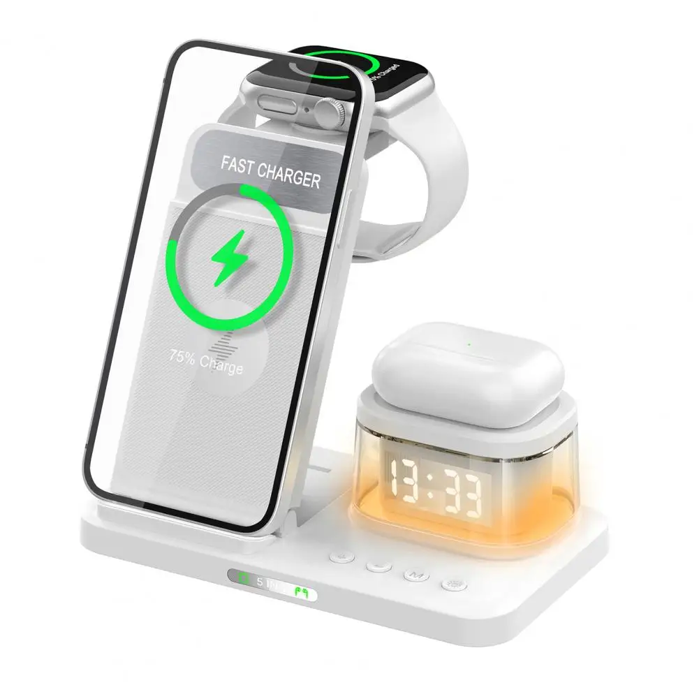 

Travel Wireless Charger Wireless Charger Stand Versatile 5-in-1 Foldable Wireless Charging Station Fast Charger with Magnetic