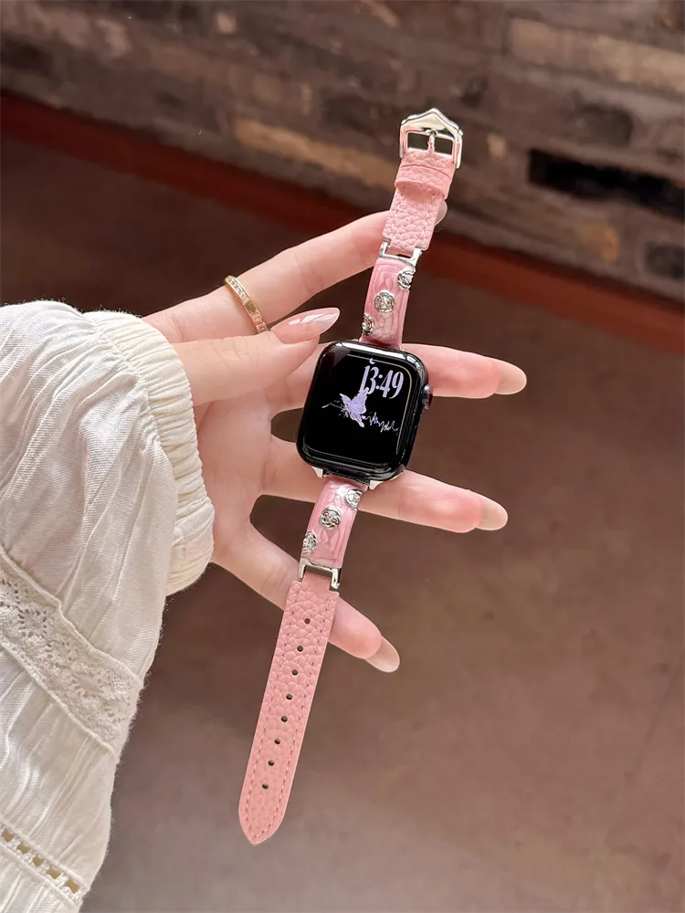 리치 패턴 호환 iWatch 스트랩 38mm 40mm 41mm 42mm 44mm 45mm 49mm 패셔너블 스트랩
