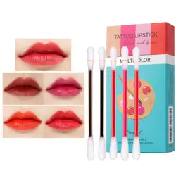 Cotton Swab Lip-Tint Non-stick Lipstick Swabs With Natural Glycerin Extract Non-Stick Lipstick Pill Lipstick Multicolor Liquid