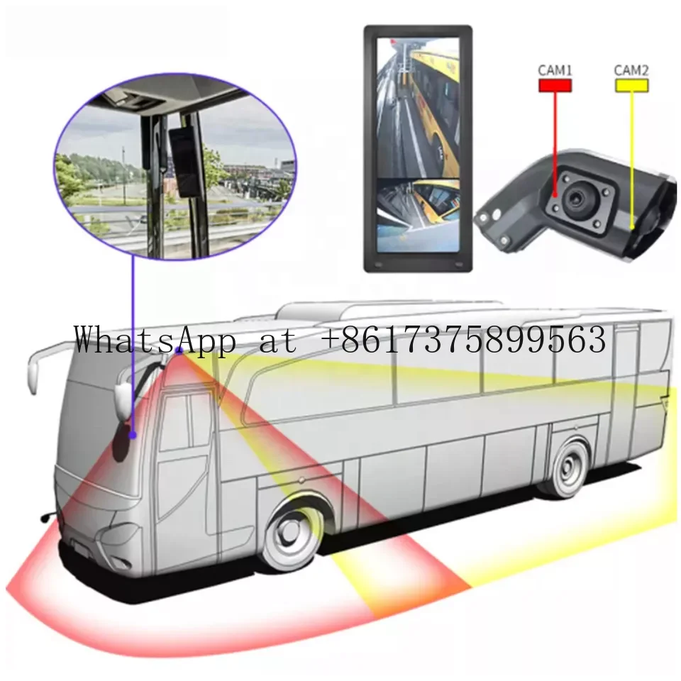 Truck Car Side Blind Area 10 36in 2CH DVR IPS Touch Screen Right Left Electronic