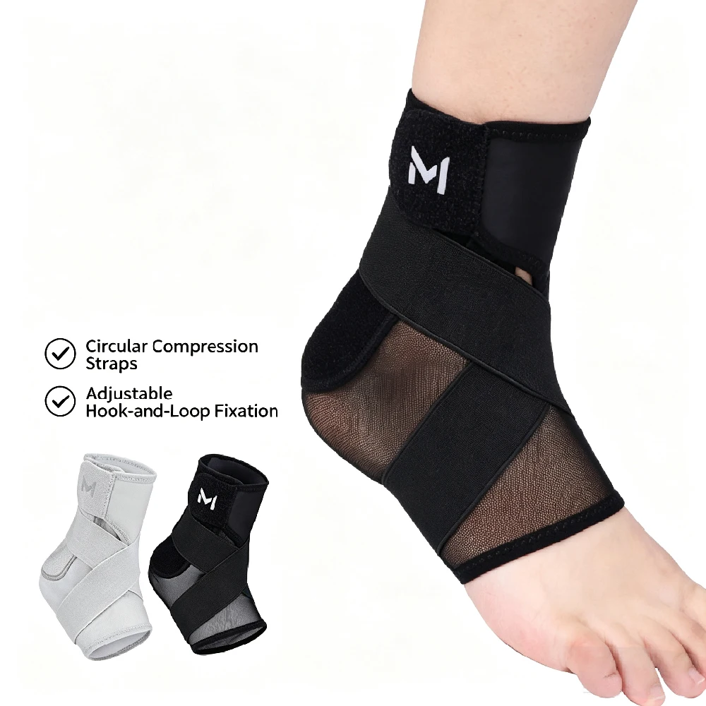 1PCS Ultra-Thin Ankle Brace for Women Men, Breathable Compression Ankle Support for Sports, Low-Profile Foot Brace for Sports