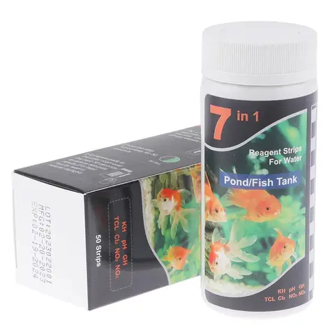 7-In-1 PH 테스트 스트립, 수족관 풀 테스트 키트, 수조, 연못 테스트 스트립, 수질 테스트 스트립