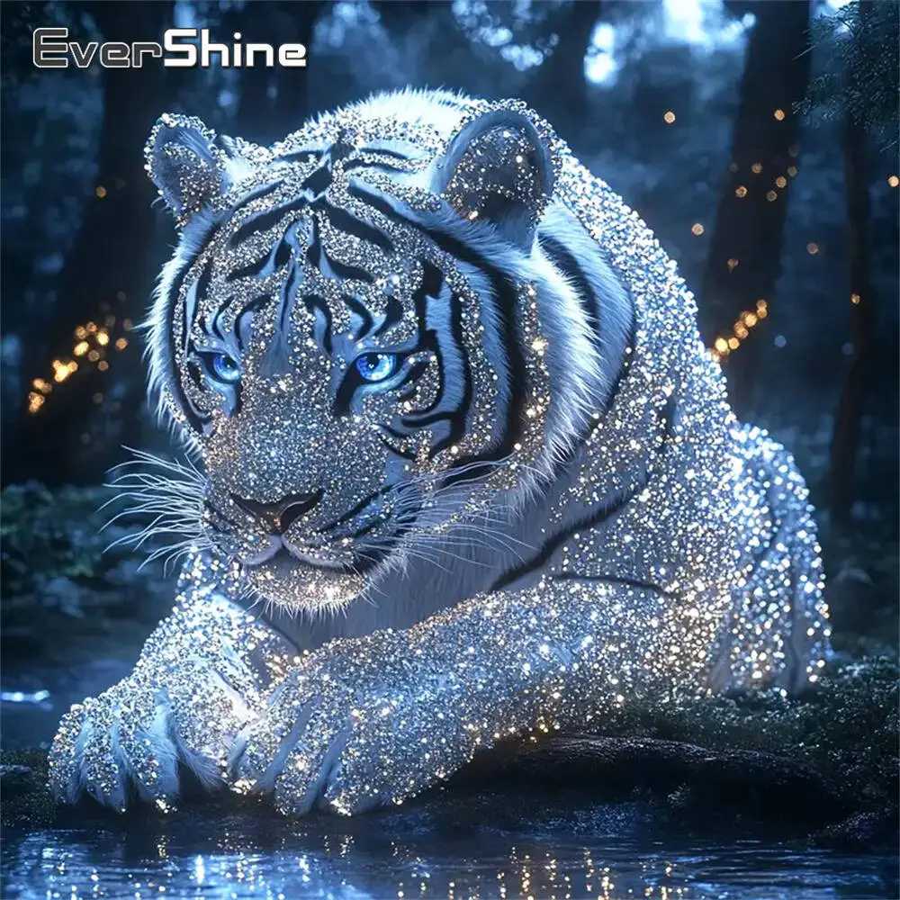 Evershine New Arrival Diamond Embroidery Tiger Animal Painting DIY Suitable For Beginners Diamond Mosaic Handmade Gift