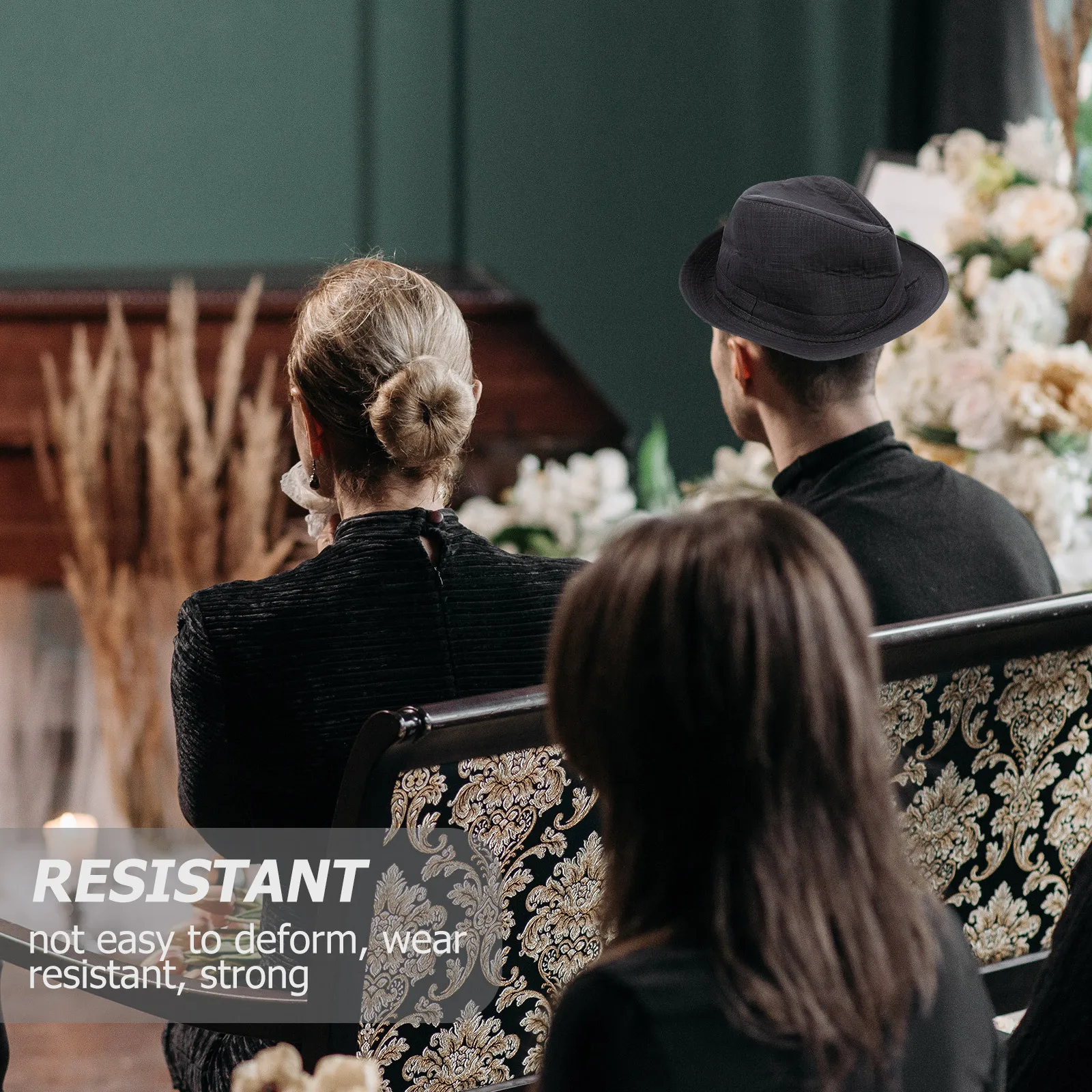 

Men's Funeral Hat for Mourning Events - Lightweight Memory Cap for Burial Ground, Prayer Gathering, Funeral Commemoration