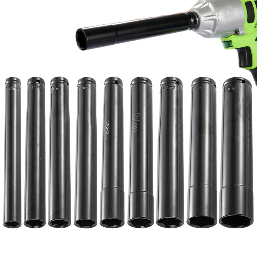 1pc 8inch Hex Socket 200mm Wrench Socket 1/2 Drive Deep Wrench Socket Adapter Spanner Converter Reducer Electric Hex Wrench Head