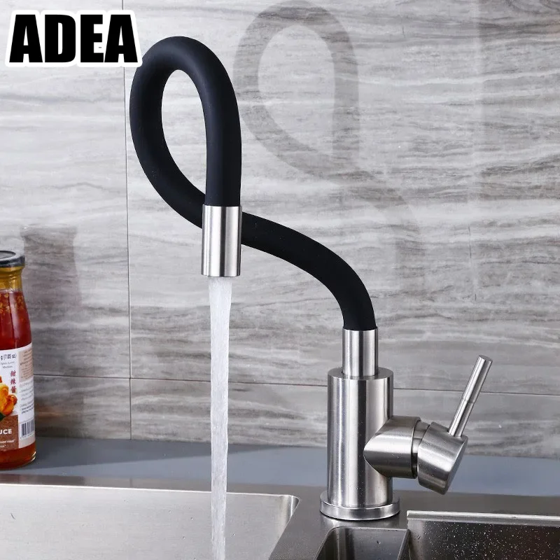 

ADEAUniversal Swivel Black Hose Kitchen Faucet Kitchen Sink Faucet Sink Tap Mounted Deck Bathroom Hot And Cold Water Mixer Crane
