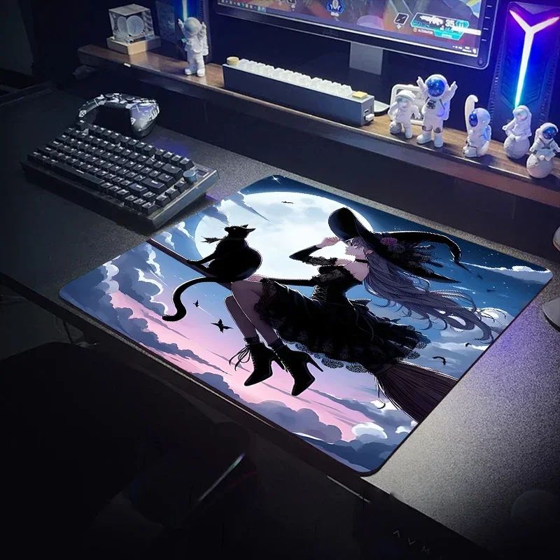 Cute Ghost Mouse Pad Waterproof Witch Keyboard Mat Pc Gamer Accessories 40X45CM Table Cushion Halloween Desks Office Carpet Rug