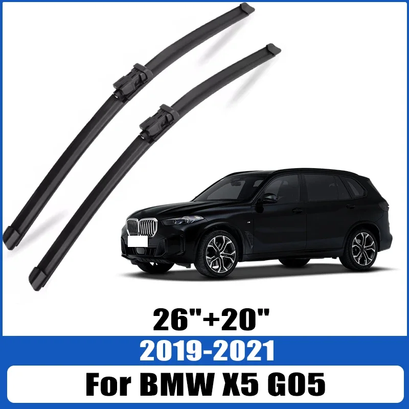 

For BMW X5 G05 2019 2020 2021 Wiper Front Wiper Blades Windshield Windscreen Window Brush 26"+20" Car Accessories