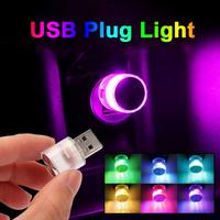 Car Mini Light USB Plug LED Atmosphere Lights Car Decorative Lamp Emergency Lighting PC Mobile Power Auto Interior Nightlight