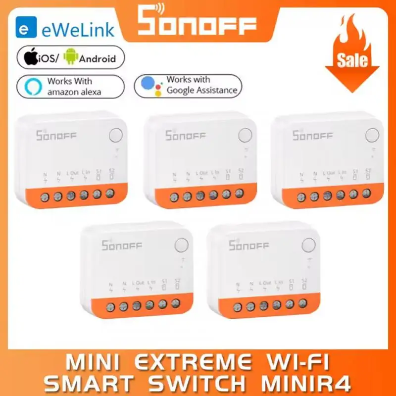 SONOFF MINI WiFi Smart Switch MINIR4 2-way Control Module ESPhome Support Alexa Siri Home Assistant Alice Google Smartthings