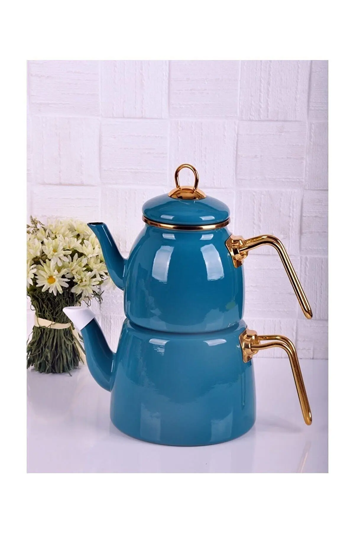 Green Elite Enamel Non-Stick Fireproof Set 1teapot Wholesale Stainless Tea Infusers Kettle Handmade Teapot With Handle